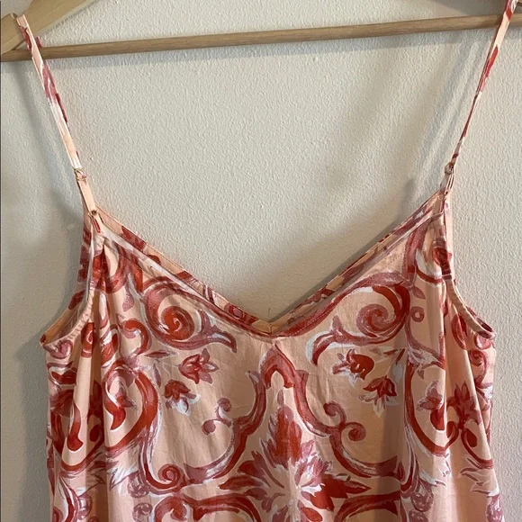 Amur Angela Mini Dress Women’s Size 0 Apricot Baroque Tile Organic Cotton NWT - Picture 9 of 14